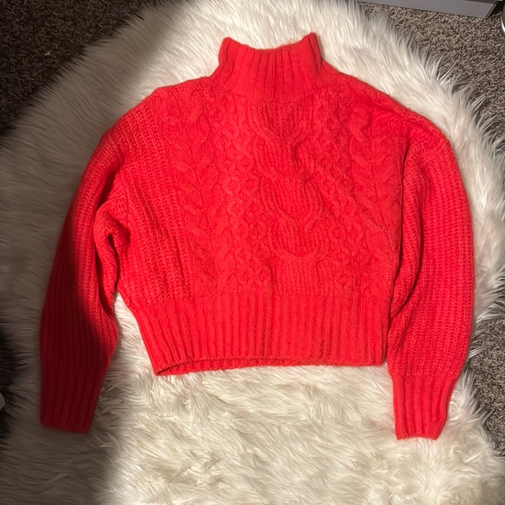 Express Women's size XS Red Cable Knit Sweater